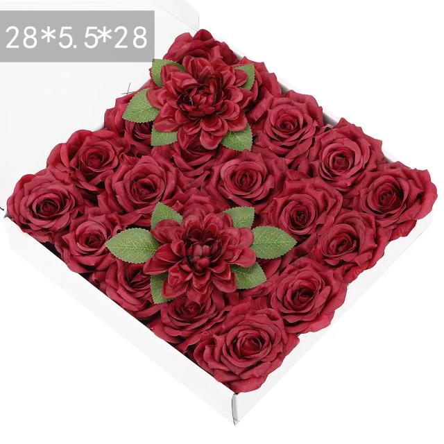 Espuma Artificial e Flores de Seda para Buquês de Casamento DIY e Decoração de Festas