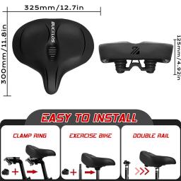 Bucklos ampliar engrossar assento de sela de bicicleta oversized ergonômico confortável assento de bicicleta de longa distância peças de sela de bicicleta - Image 2