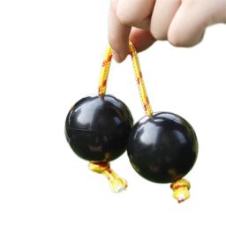 Bola de ritmo martelo de areia africano shaker chocalho cabaça dupla polirítmica ponta do dedo rotativo orff instrumentos musicais 19x5cm - Image 2