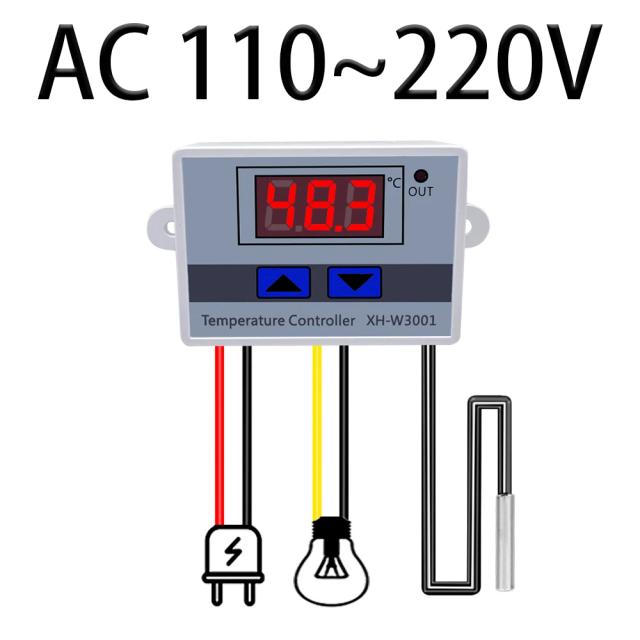 XH-W3001 Controle Digital de Temperatura Microcomputador Termostato 10A