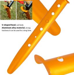 Estacas de alumínio para camping, Ground Pegs, Snow and Sand Tent, Passeios de barco e mochila, Abrigo para piquenique, 10 Pack - Image 4