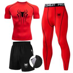 Terno de compressão térmica para homens, roupas Long Johns, treino de corrida, calças justas para exercícios, desgaste do inverno, 3 pcs - Image 6