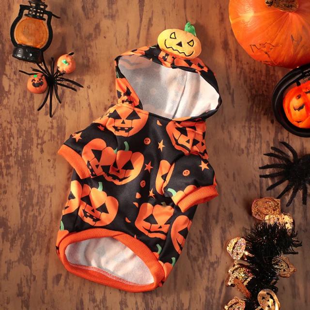 Roupas de Halloween para Cães e Gatos: Hoodie de Abóbora Perfeito para Festas