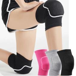 Elastic Sports Compression Knee Pads, protetor de joelho, suporte esponja espessa para dança Roller Voleibol Treinamento Joelhos Brace - Image 1