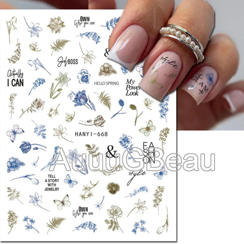 3d adesivos para nail art, adesivos com design de frutas, peônia, magnólia, flores, sliders adesivos, rosa, decoração para manicure, primavera - Image 1