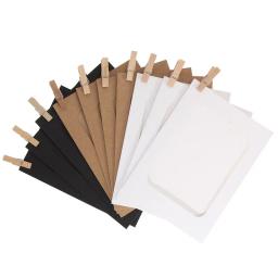 Combinação Moldura de Papel com Clipes, Kraft Papel Picture Frame, Pendurado Fotos Álbum, Decoração de Casa Artesanato, 3" - Image 2