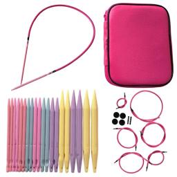 Conjunto de agulhas de tricô removível plástico ABS, Ganchos circulares intercambiáveis Crochet, Camisolas de tecelagem, Ferramentas tecidas, 10 pares - Image 1