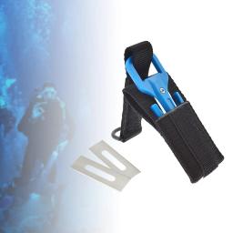 Aço inoxidável Scuba Dive Line Cutter com Webbing, Segurança Snorkeling Facas para Natação, Esportes Aquáticos, Mergulho Livre Surf - Image 3