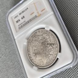 US Morgan 1Dollar Prata Réplica Moeda Comemorativa, 1891 - Image 4