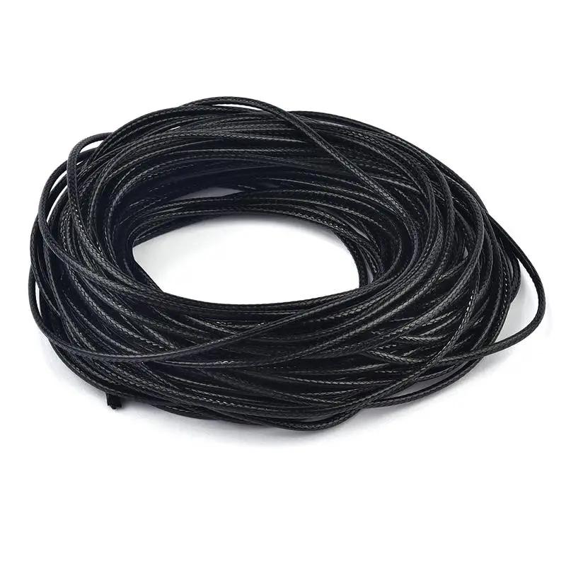Cordões de couro genuíno para fazer joias, corda redonda, corda para colar artesanal, pulseira DIY, acessórios artesanais, 1mm, 1.5mm, 2mm, 3mm, 5m - Image 1