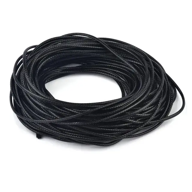 Cordões de Couro Genuíno para Joias Artesanais - Corda Redonda em Várias Espessuras para Colares e Pulseiras DIY