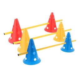Obstáculo cones curso agilidade treinamento conjunto esportes ao ar livre agility slalom treinamento multifuncional cães saltar obstáculo para o exercício - Image 1