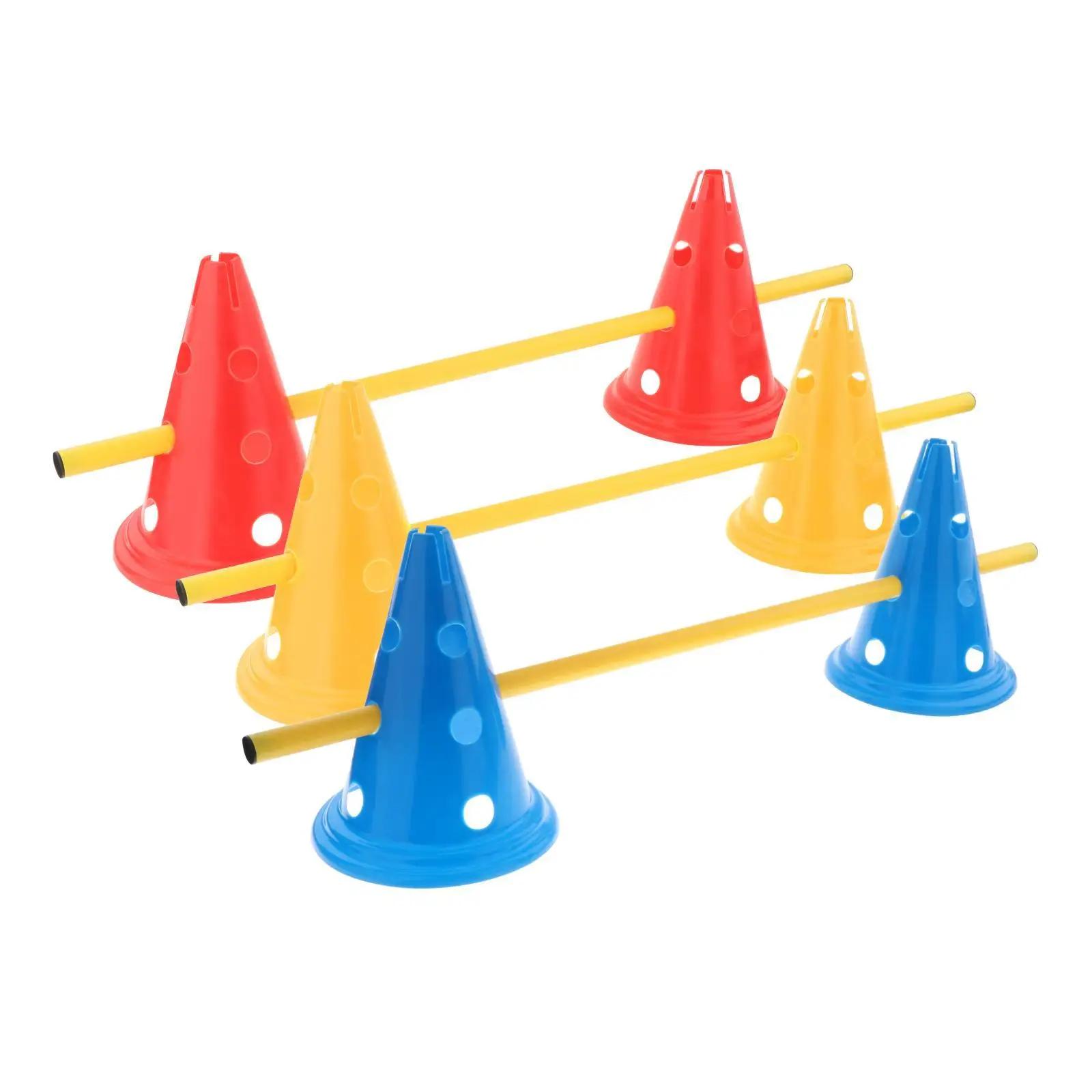Obstáculo cones curso agilidade treinamento conjunto esportes ao ar livre agility slalom treinamento multifuncional cães saltar obstáculo para o exercício - Image 1