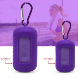Toalha de banho seca rápida portátil de Microfiber, leve, silicone, absorvente, Gym, ciclismo, praia, esportes, refrigerar, chuveiro - Image 4