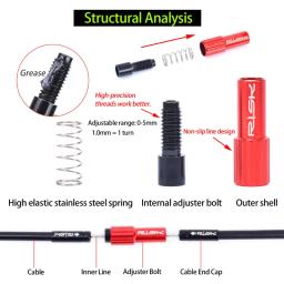 RISCO-Bicicleta Inline Cabo Ajustador Adaptador, 4mm, 5mm, MTB Bike, Parafusos ajustáveis, Shift Connector, Shift Parafuso do cabo do freio, 2pcs - Image 2