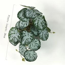 Terrário artificial planta para répteis anfíbio para tanque pet habitat decorações folhas tropicais realistas folha de plástico rattan - Image 6