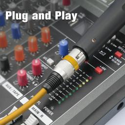 Cabo balanceado XLR para mixer amplificador, DMX iluminação, placa de som, 3 pinos conector, 3, 5, 10 metros de comprimento, fio profissional, alta qualidade - Image 4