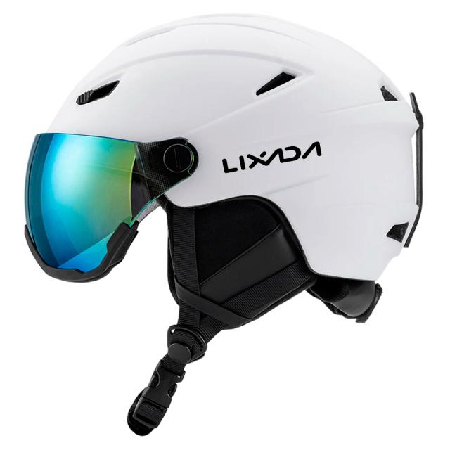 LIXADA Capacete de Esqui Integrado com Viseira Removível para Homens e Mulheres