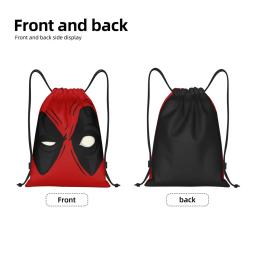 Deadpool Eyes Drawstring Mochila, Gym Sports Sackpack, String Bags para trabalhar fora - Image 6