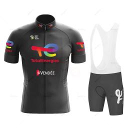 Total energies conjunto de roupas ciclismo equipe camisa kit dos homens respirável manga curta mtb roupas bicicleta uniforme ropa ciclismo hombre - Image 1