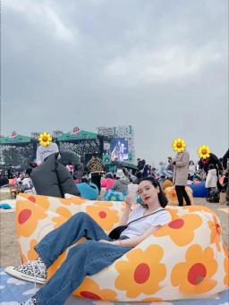 Tik Yin rede inflável preguiçoso sofá saco, acampamento ao ar livre colchão, reclinável portátil, concerto festival de música, ar vermelho, quente, 2024 - Image 2