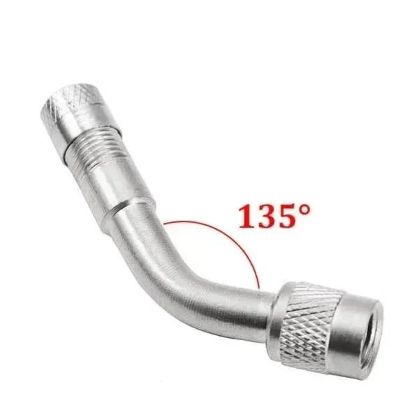 1/4 unidades 45 °   90 °   135 °   Adaptador de válvula dobrada em ângulo de grau, adaptador de extensão de válvula de tubo de pneu para motocicleta, caminhão, carro, moto, bicicleta - Image 1
