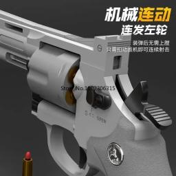 Automático Revolver Dart Bullet Toy Gun Lançador mecânico Pistola de tiro contínuo, CS arma ao ar livre para criança e adulto, ZP5 357 - Image 4