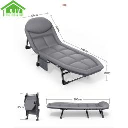 Estilo Americano Portátil Cama Dobrável para Escritório, Camping Lounge Chair, Nap Artefato, Acampamento Berço, Pausa para Almoço, Ajuste, 6 Modos - Image 1