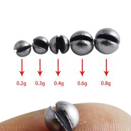 205 pçs pesos de pesca chumbadas kit chumbo split shot linha de pesca chumbadas 5 tamanhos removível ovo chumbo variedade acessórios - Image 4