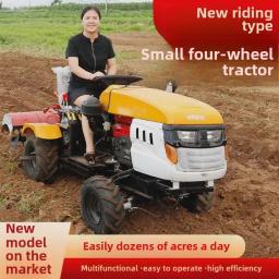 trator agrícola pequeno micro-leme portátil de quatro rodas - Image 3