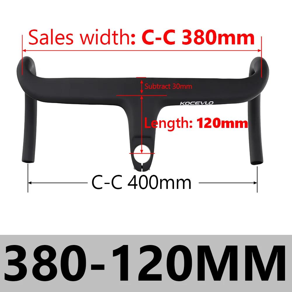 Kocevlo bicicleta de estrada haste completa fibra carbono integrado guiador para 28.6mm com espaçadores peças ciclismo acessórios - Image 1