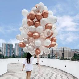 Balões de Festa Revela Gênero, Aniversário e Namorados, Preto e Rosa, Decorações de Festa, Presente, Decoração Arco Balão Azul, Favores Infantis - Image 6