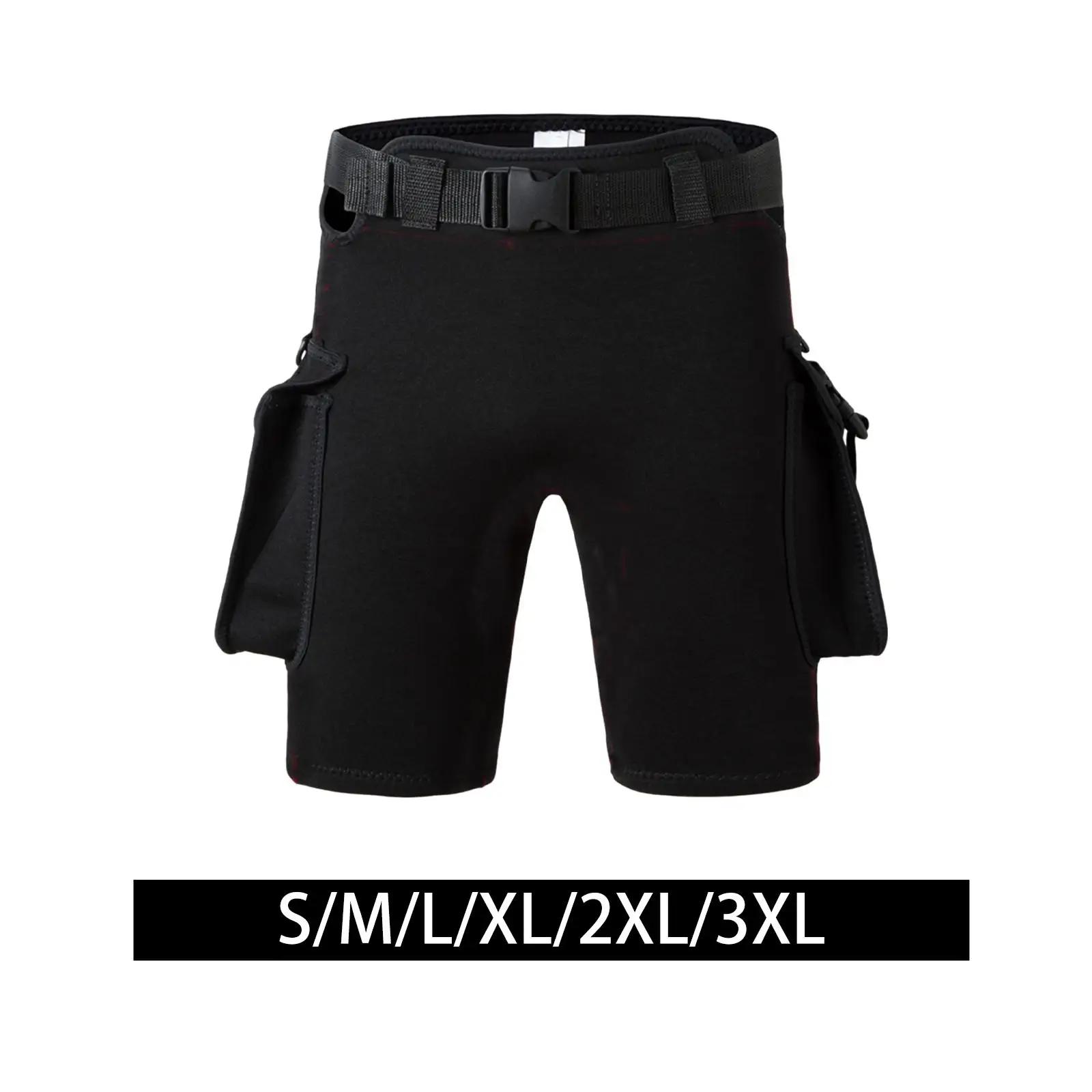 Shorts de mergulho feminino com cinto ajustável, shorts wetsuit para surf - Image 1