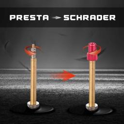 Válvula de bicicleta de alumínio de 10 cores PRESTA para conversor SCHRADER adaptador de válvula de carro - Image 6