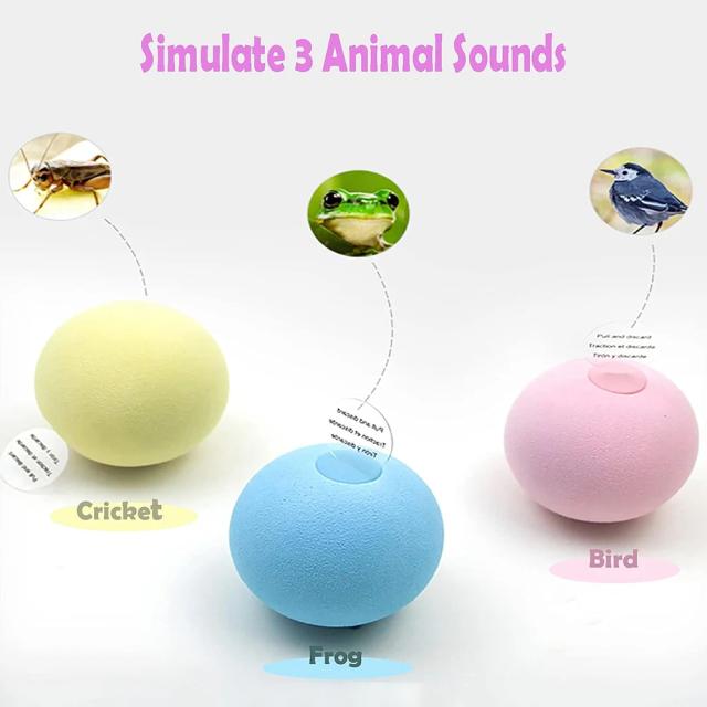 Brinquedo Interativo para Gatos: Bolas de Som de Críquete com Catnip e Brincadeiras para Mastigar