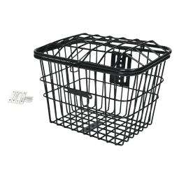 Cesta dianteira ou traseira de malha metálica para bicicleta com tampa para bagagem ao ar livre - Image 5