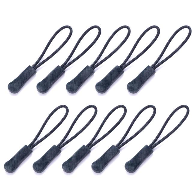 10 pçs zíper puxar extrator final ajuste corda tag substituição clipe fivela quebrada fixador zip cabo guia sacos de viagem mala tenda mochila