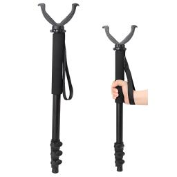 Alumínio Alloy Hunting Stand com altura ajustável, Monopod, Portátil Tiro Stick, Caça Acessórios, Anti-lost Pulseira - Image 1