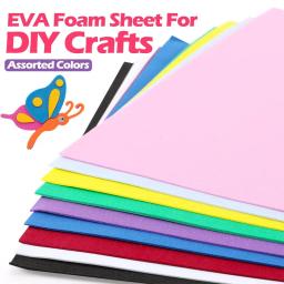 Cor Espuma Folhas para Projeto Artesanato, Conjunto de Papel Espuma, Preschoolers Scrapbooking, DIY, Espuma EVA Folhas Artesanato, 5-10Pcs - Image 5