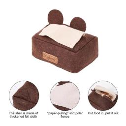 Brinquedos portáteis laváveis para animais de estimação, Esconder e procurar caixa de tecido, Snuffle Dog Toy - Image 4
