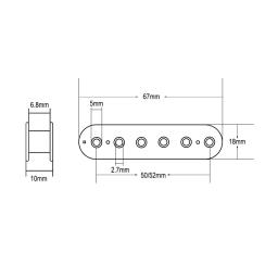 Captador de guitarra elétrica de 6 cordas, humbucker, bobina, bobina, 50 ou 52mm, multicolor disponível, 10 peças - Image 6