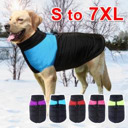 Grande Cão Roupas de Inverno Pet Quente Colete Jaqueta Roupas Revestimento Do Cão Para Cão de Grande Porte À Prova D' Água Roupas Golden Retriever Labrador Bulldog - Image 1