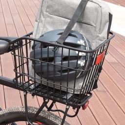 Cesta de Carga Traseira de Metal para Bicicleta, Acessório Universal, Cremalheira de Carga, Grande Capacidade, Durável, Bicicleta sem Tampa - Image 3