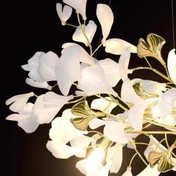 Modern Nordic Ginkgo Branch Folha Pingente LED Teto Lustre, Sala de estar, Sala de jantar, Home Decor, Iluminação interior, G9 - Image 5