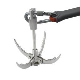 Aço inoxidável Survival Folding Grappling Hook Multifuncional Outdoor Escalada Claw Carabiner Travel Rescue Tool Ferramenta de escalada - Image 3