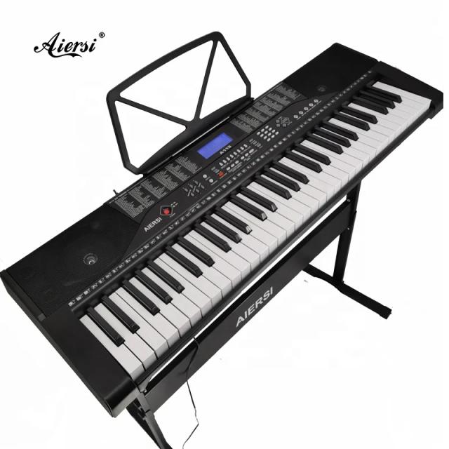 Teclado Elétrico Portátil Aiersi com 61 Teclas, Função Bluetooth e Ideal para Igrejas e Música Digital