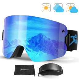 Óculos de esqui magnéticos homens snowboard óculos de camada dupla lente anti-nevoeiro uv400 óculos de neve feminino snowmobile óculos de esqui otg - Image 1