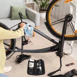 Bolsa de selim para ferramentas de reparo, kit completo de reparo de remendo de pneu, bolsa para equipamentos de reparo de bicicleta, bicicletas de estrada com compartimento - Image 3