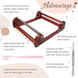 Kit De Tear De Contas De Madeira Com Fios, Kit De Tear De Tecelagem, Ferramenta De Jóias, Fazendo Acessórios Para Cintos DIY Colares Pulseiras - Image 4