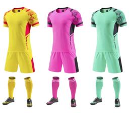 Kit Camisa de Futebol para Homens e Crianças, Uniformes de Treino de Futebol, Adultos e Crianças, Ternos Meninos, Novo - Image 1
